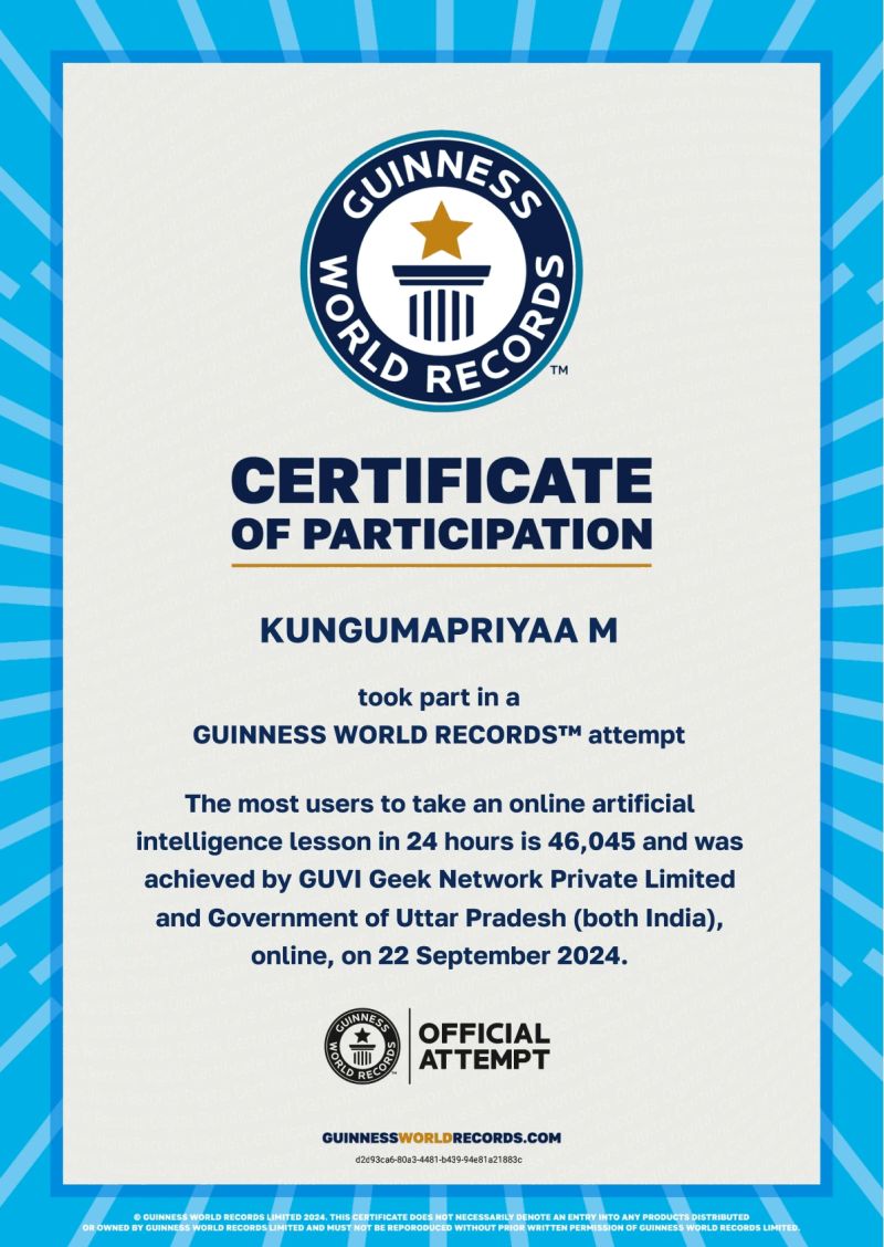 GEN AI certificate